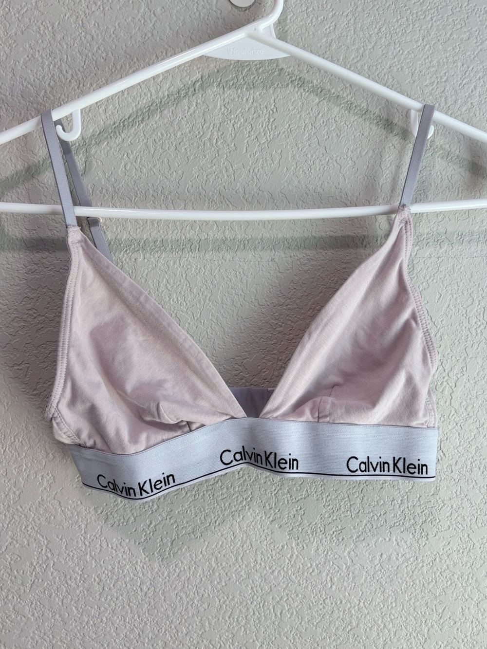 Calvin Klein Modern Cotton Lightly Lined Triangle Bralette Bra Light Pink Small